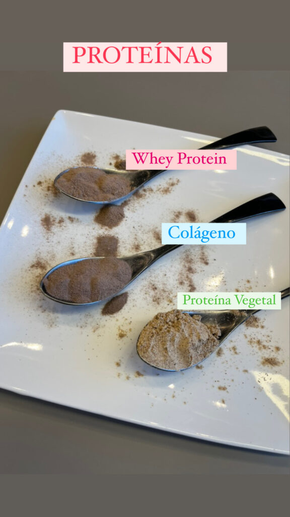 Tipos de proteínas. Colágeno, Whey, Vegetal